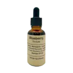 Amber blueberry tincture bottle with dropper, natural label, promoting health benefits, as seen in blueberry-tincture-antioxidant-menopause-lowers-bp-exercise-recovery-cognitive-anticancer_1x1_isolate-1.webp.