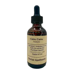 Camu Camu Tincture with Vitamin C, antioxidant, immune, eye, and skin health, Sinclair Apothecary.