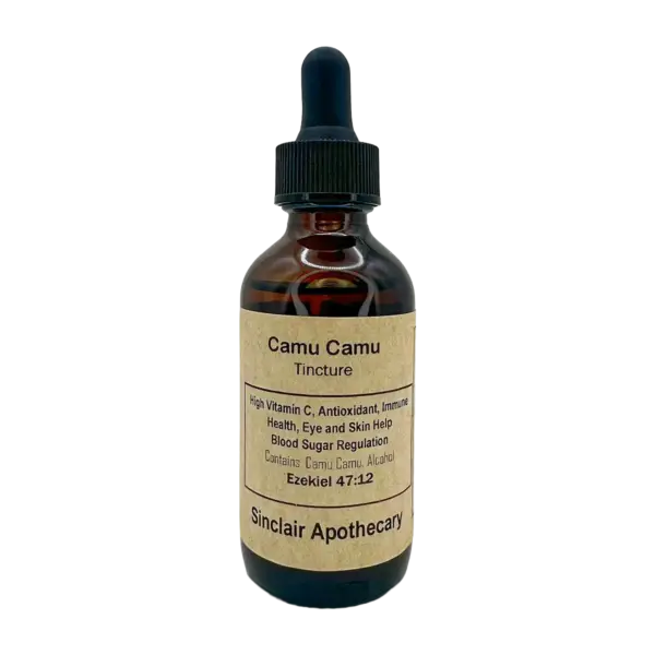 Camu Camu Tincture with Vitamin C and Immune Support Camu Camu Tincture with Vitamin C, antioxidant, immune, eye, and skin health, Sinclair Apothecary.
