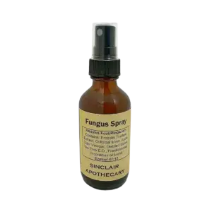 Natural fungus spray with propolis, colloidal silver, and essential oils for athletes foot and ringworm.