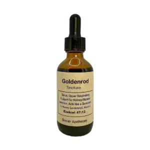 Herbal goldenrod tincture in amber bottle for sinus, respiratory, kidney, and bladder support. (goldenrod-tincture-quercetin-alternative-sinus-respiratory-kidney-bladder-health_1x1_isolate-1.webp)