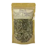 Packaging of Release Tea with herbal ingredients, eco-friendly kraft paper, and Sinclair Apothecary branding.